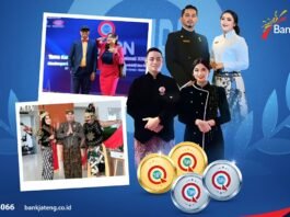 Dua Platinum Awards dan Dua Gold Awards Dalam ajang bergengsi Temu Karya Mutu dan Produktivitas Nasional (TKMPN) XXIX Tahun 2025 yang diselenggarakan pada 24–28 November 2025 di Harmoni One Hotel & Convention Centre, Batam. (Foto : Dok Bank Jateng)