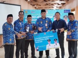Peluncuran aplikasi e-Retribusi Pasar bertempat di Pasar Jepara I, pada Senin (1/12/2025). (Foto : Dok Bank Jateng)