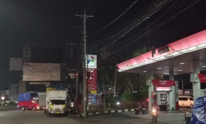 Potret SPBU Pertamina Krapyak, Jalan Siliwangi Kota Semarang. Pada Jumat (19/12/2025) malam. (Foto:Kamal)