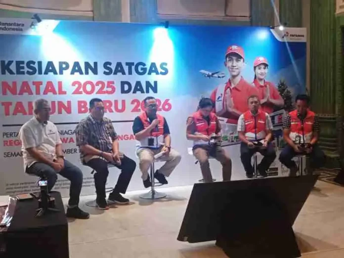 Pers conference PT Pertamina Patra Niaga Regional Jawa Bagian Tengah (JBT) jelang Nataru. (Foto : Dok JN)