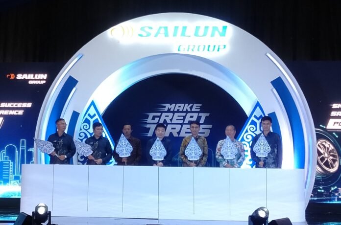 Sailun Group, salah satu produsen ban terbesar dan dengan pertumbuhan tercepat di dunia meresmikan operasional fasilitas manufaktur terbarunya di Kabupaten Demak, Minggu (18/01/2025). (Foto : Dok JN)