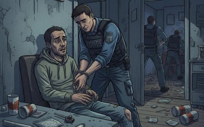 Ilustrasi penangkapan pengguna narkoba.