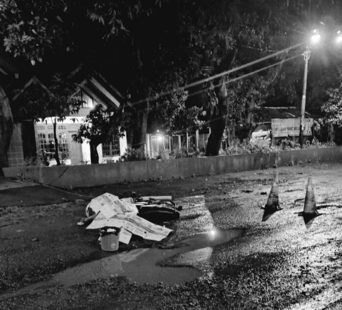 Kecelakaan maut terjadi di Jalan Desa Mororejo Kaliwungu Kendal akibat jalan berlubang serta minimnya penerangan jalan, Kamis (5/2/2026). (Foto : Dokumen)