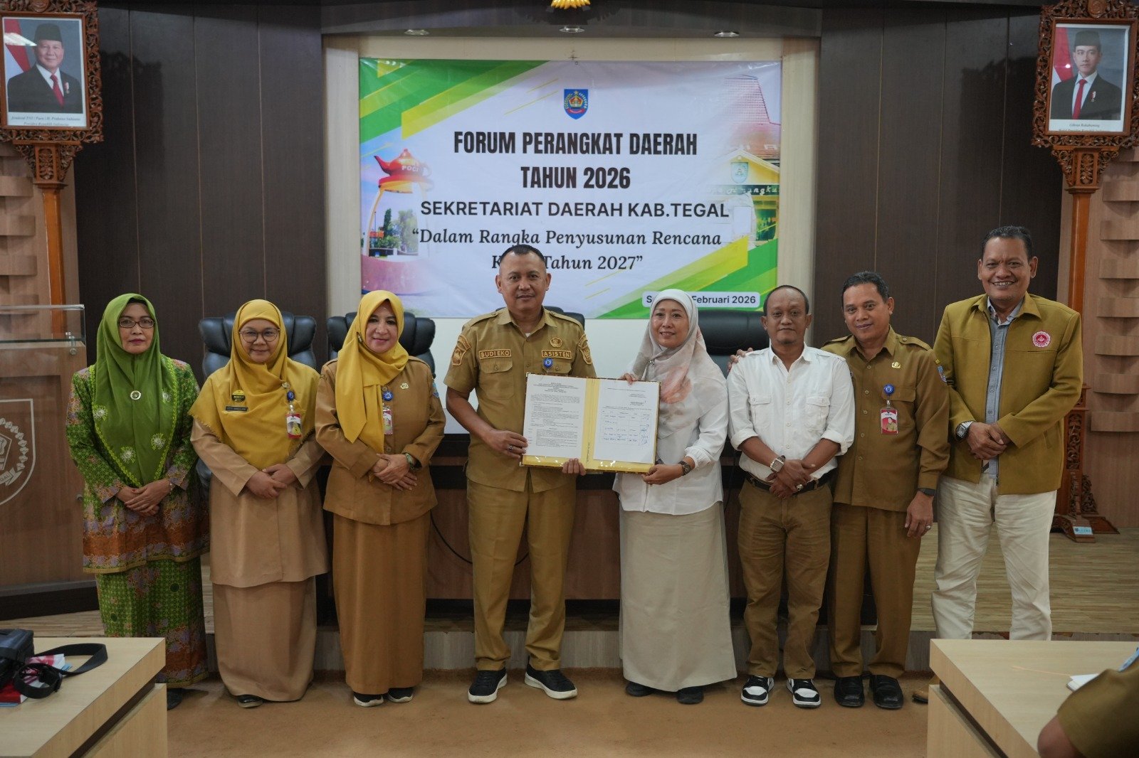 Renja Tegal Forum Perangkat Daerah Tahun 2026 dalam rangka penyusunan Rencana Kerja (Renja) Tahun 2027, di Ruang Rapat Bupati Tegal, Senin (23/02/2026). (Foto : Dokumen)