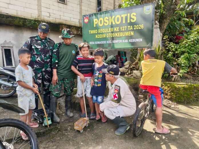 Satgas TMMD Reguler ke-127 Kodim 0709/Kebumen Desa Somagede, Kecamatan Sempor, Kabupaten Kebumen, Sabtu (28/02/2026). (Foto : Dok Kodim 0709/Kebumen)