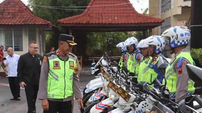 Polres Pemalang ketika apel gelar pasukan.