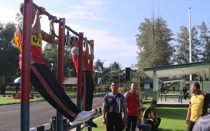 Polres Tegal ketika gelar tes Kesamaptaan Jasmani Semester I 2026 Polres Tegal ketika gelar tes Kesamaptaan Jasmani Semester I 2026