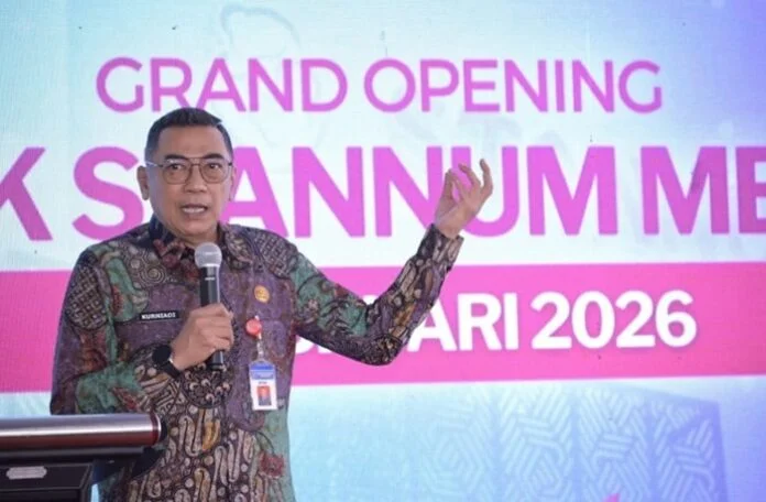 Sekda Karanganyar Kurniadi Maulato menyampaikan pemaparan dalam Musrenbangcam Colomadu.