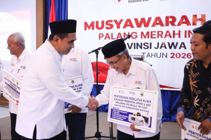 Wakil Gubernur Jateng Taj Yasin Maimoen ketika membuka Musyawarah Daerah (Musda) Kerja PMI Provinsi Jawa Tengah di Kantor BPBD Jawa Tengah, Semarang