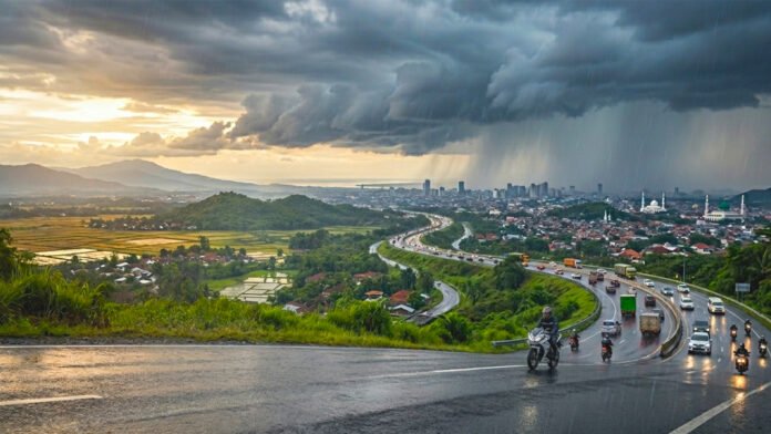 Adaptasi berkendara di Masa transisi musim. (Foto : Dok Honda)