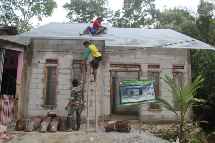 Satgas TMMD Reguler ke-127 Kodim 0709/Kebumen di Desa Somagede Kebumen. (Foto : Dok Kodim 0709/Kebumen)
