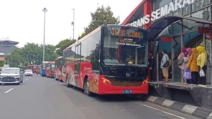 Bus listrik milik Pemkot Semarang. (Foto : Dok Pemkot Semarang)
