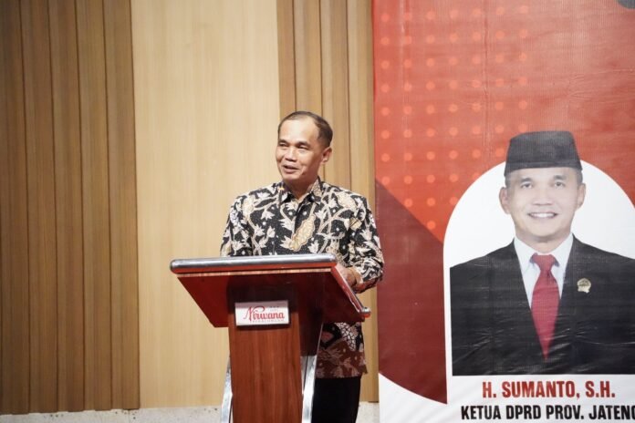 Ketua DPRD Jateng Sumanto saat memberikan paparan belum lama. (Foto : Dok DPRD Jateng)