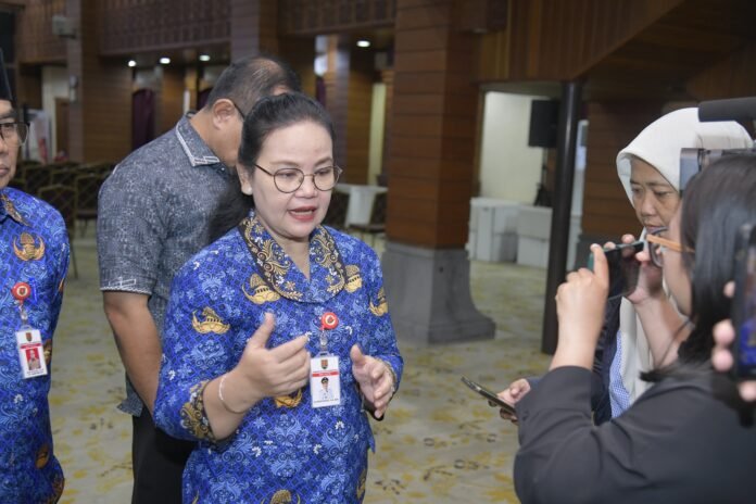 Wali Kota Semarang Agustina Wilujeng saat memberikan keterangan kepada wartawan belum lama ini. (Foto : Dok Pemkot Semarang)