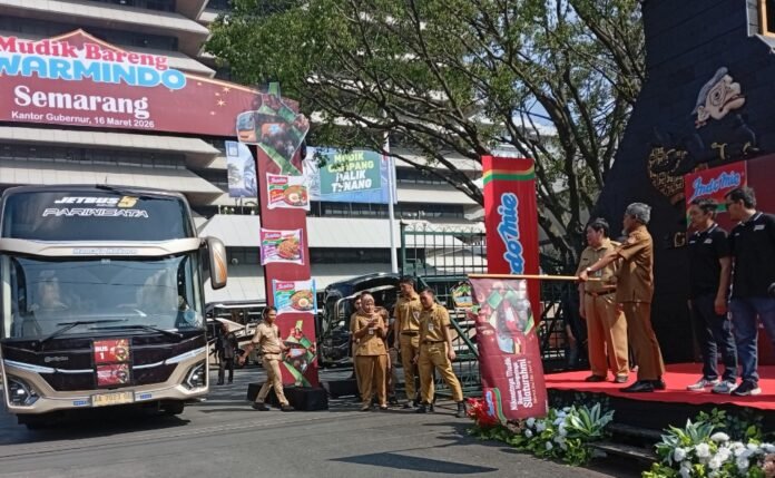 Mudik bersama Indomie di wilayah Semarang dilepas secara langsung oleh SekDa Provinsi Jawa Tengan, Sumarno SE, MM, Senin (16/03/2026). (Foto : Dok JN)