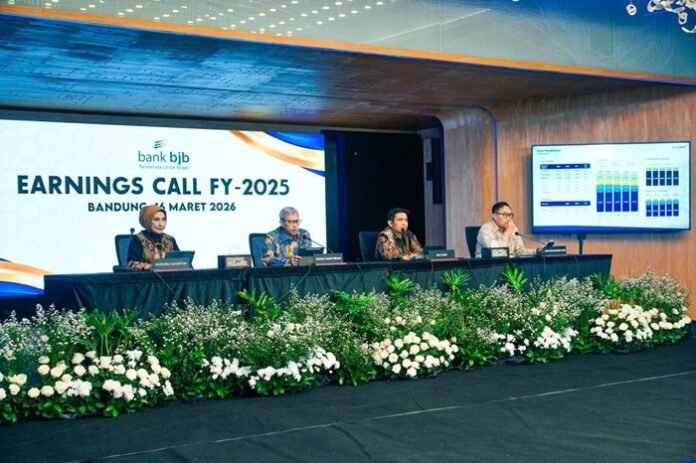 Jajaran Direksi bank bjb ketika menggelar Earning Call Full Year (FY) 2025