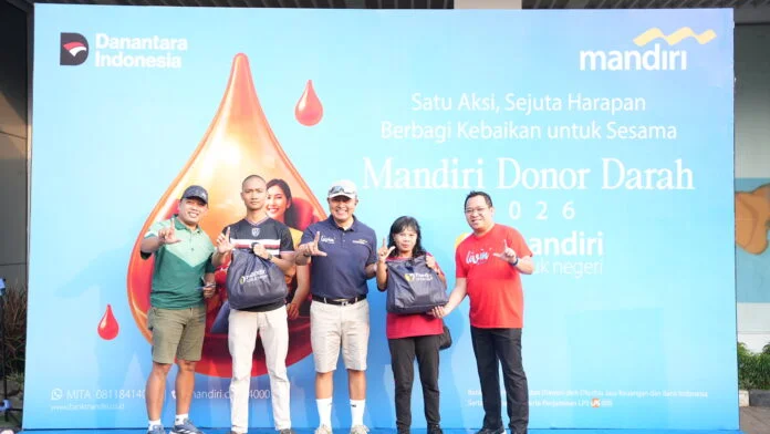Kepedulian Bank Mandiri melalui program Mandiri Donor Darah bertema Berbagi Kebaikan untuk Sesama. (Foto : Dok Bank Mandiri)