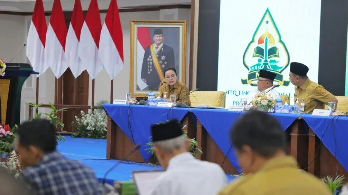 Wali Kota Semarang Agustina Wilujeng saat menghadiri Rakor persiapan gelaran Musabaqah Tilawatil Quran (MTQ) Nasional XXXI tahun 2026. (Foto : Dok Pemkot Semarang)