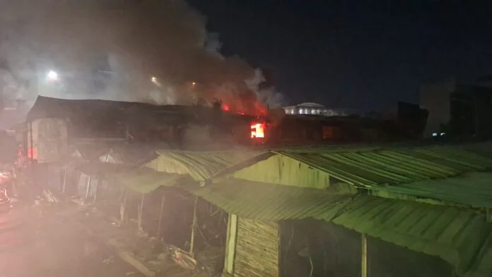 Kebakaran Pasar Kanjengan Johar Semarang. (Foto : Dok JN)