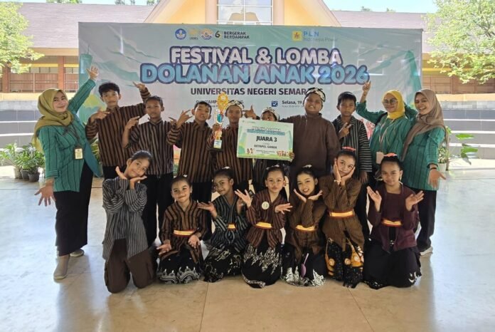 SDN Ngaliyan 02 Kota Semarang berhasil membawa pulang dua penghargaan sekaligus pada ajang Festival Lomba Dolanan Tradisional dan Kompetisi Ketapel yang digelar Selasa (19/5/2026). (Foto : Dokumen)