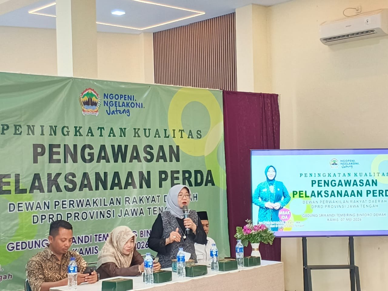 DPRD Jateng Ketua Komisi D DPRD Provinsi Jawa Tengah, Ida Nur Sa'adah menghadiri kegiatan Peningkatan Kualitas Pengawasan Pelaksanaan Peraturan Daerah (Perda) yang digelar di Gedung Srikandi Tembiring, Bintoro, Demak, Jumat (22/5/2026).