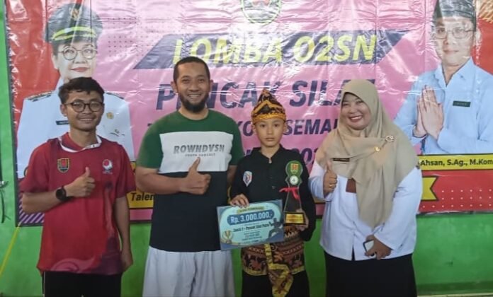Damar Aditya Cahya, Siswa kelas 5 SDN Gisikdrono 02 Kota Semarang, sukses raih Juara ! Pencak Silat di Olimpiade Olahraga Siswa Nasional (O2SN), Tingkat Kota Semarang Tahun 2026