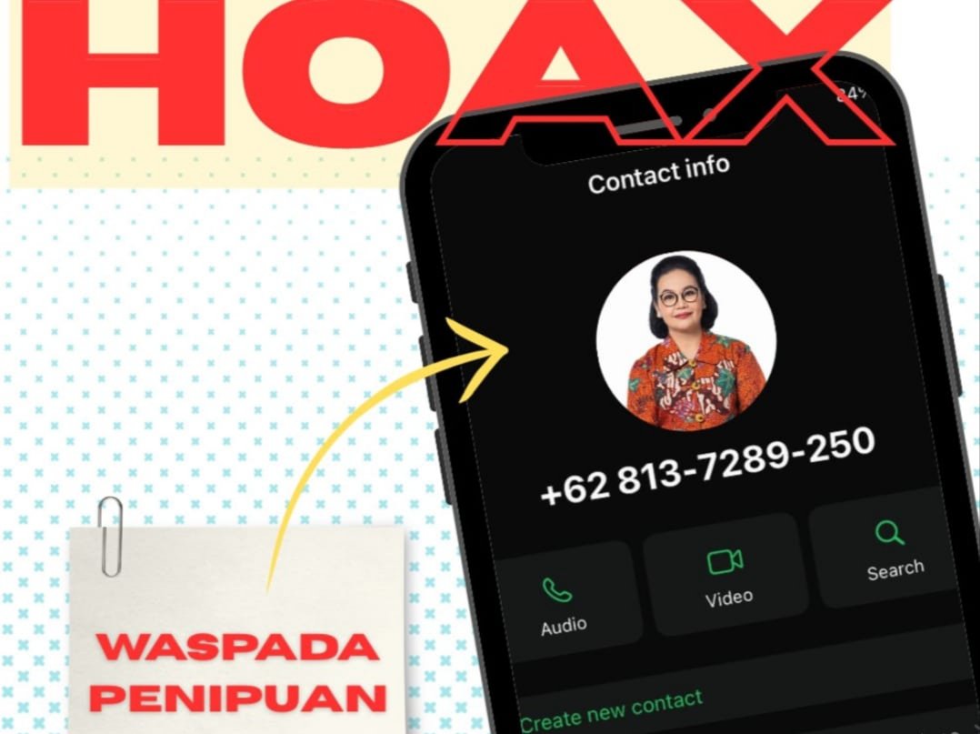 Agustina Akun WhatsApp dengan nomor 08137289250 diketahui menggunakan foto profil dan mengatasnamakan Wali Kota Semarang, Agustina Wilujeng, untuk menghubungi warga secara personal dengan kedok meminjam sejumlah uang. (Foto : Dok Pemkot Semarang)