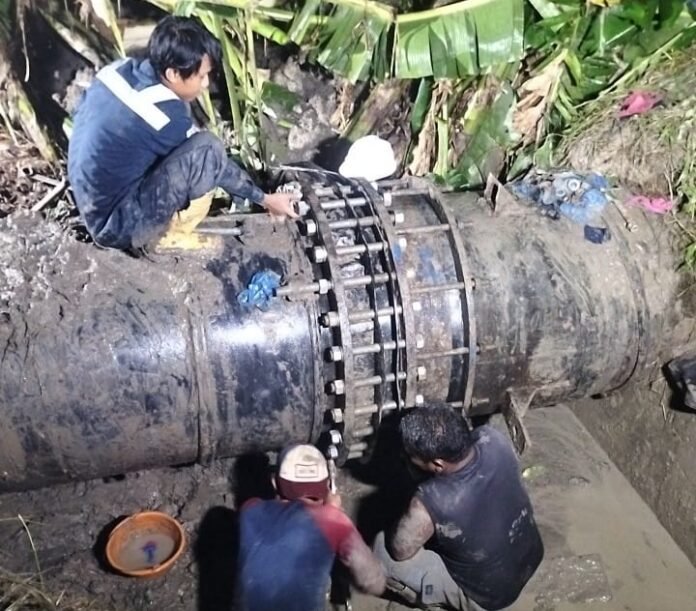 Perbaikan pipa PDAM Semarang. (Foto : Dok Pemkot Semarang)