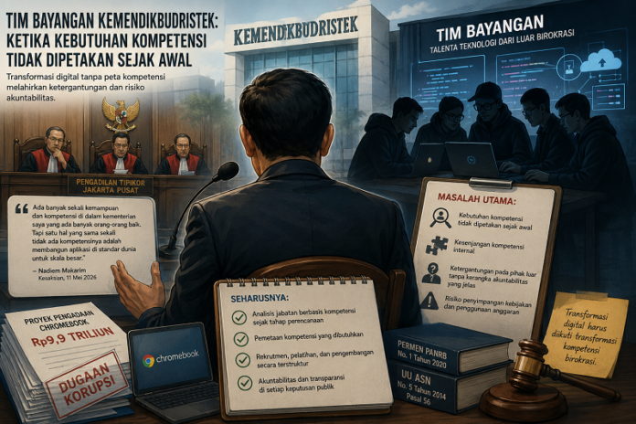 Ilsutrasi tim bayangan Kemendikbudristek