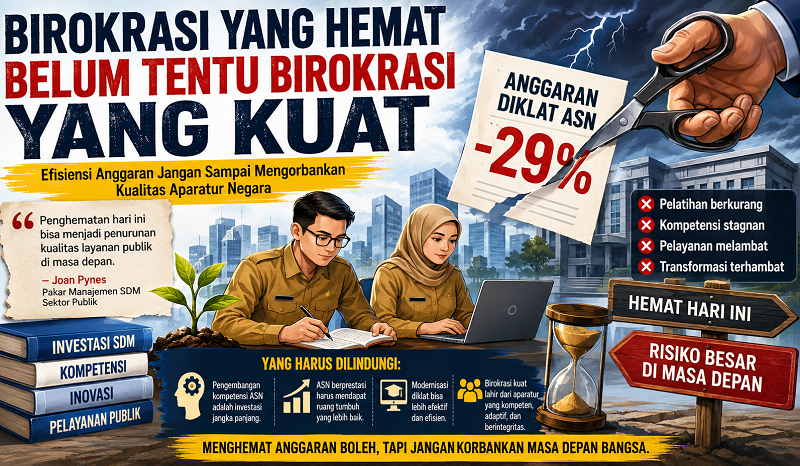 ilustrasi birokrasi SDM Ilustrasi birokrasi yang hemat belum tentu kuat