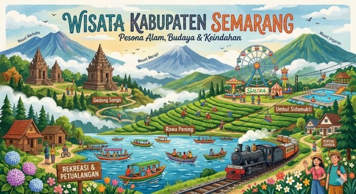 Ilustrasi wisata di Kabupaten Semarang. (Foto : AI)