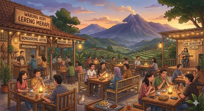 Ilustrasi tempat nongkrong di Jateng. (Foto : AI)