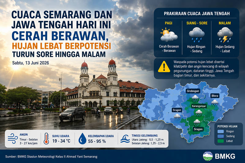 Cuaca Jawa Tengah Prakiraan Cuaca Jawa Tengah dan Semarang
