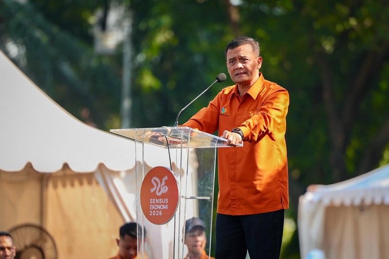 Gubernur Jateng Gubernur Jateng Ahmad Luthfi saat menghadiri Pencanangan Pelaksanaan Sensus Ekonomi 2026 di Lapangan Pancasila