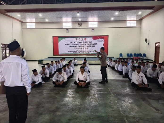 Sebanyak 50 peserta mengikuti pelatihan Satpam. (Foto : Iwan)