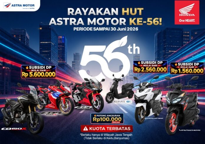 HUT Astra Motor ke 56. (Foto : Dok Honda)