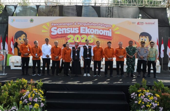 Wali Kota Semarang, Agustina Wilujeng dalam kegiatan Pencanangan Sensus Ekonomi 2026 tingkat Provinsi Jawa Tengah yang digelar di Kota Semarang, Kamis (18/6/2026). (Foto : Dok Pemkot Semarang)