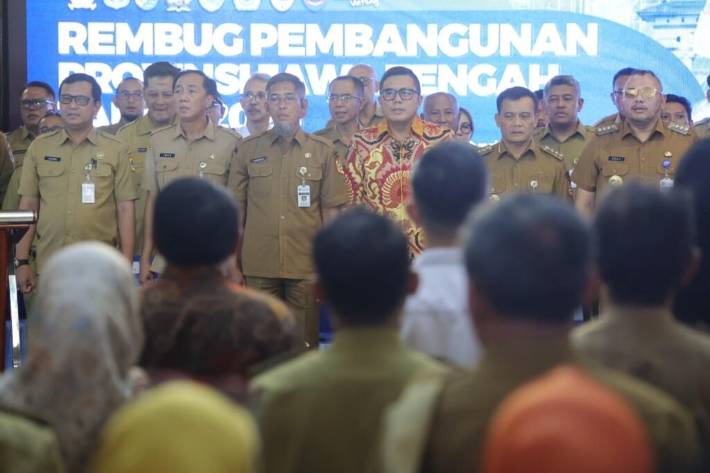 Wakil Ketua DPRD Jawa Tengah, Mohammad Saleh dalam kegiatan Rembug Pembangunan Jawa Tengah Tahun 2026 di Pendopo Kota Tegal, Senin (22/6/2026). (Foto : Dok DPRD Jateng)
