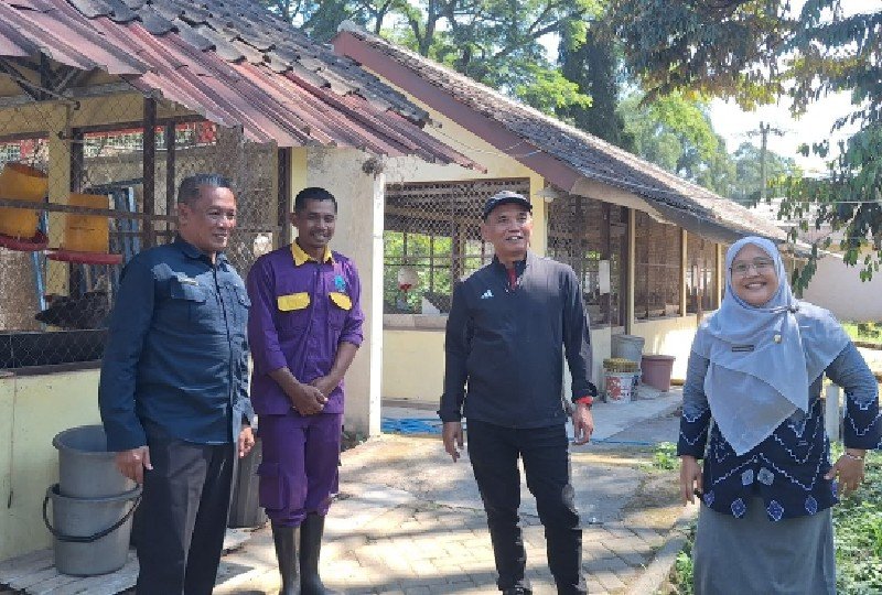 Ketua DPRD Jateng Sumanto saat melakukan kunjungan kerja ke Taman Ternak Satuan Kerja (Satker) Ayam Maron yang berlokasi di Kabupaten Temanggung, belum lama ini. (Foto : Dok DPRD Jateng)