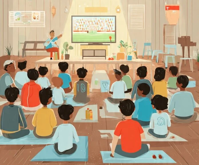 Ilustrasi Nobar Piala Dunia. (Foto : AI)