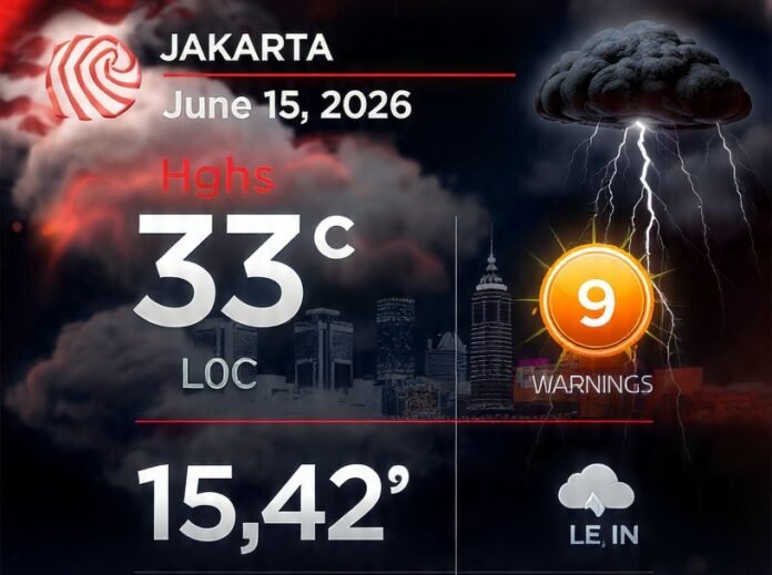 Ilustrasi cuaca DKI Jakarta 15 Juni 2026. (Foto : AI)