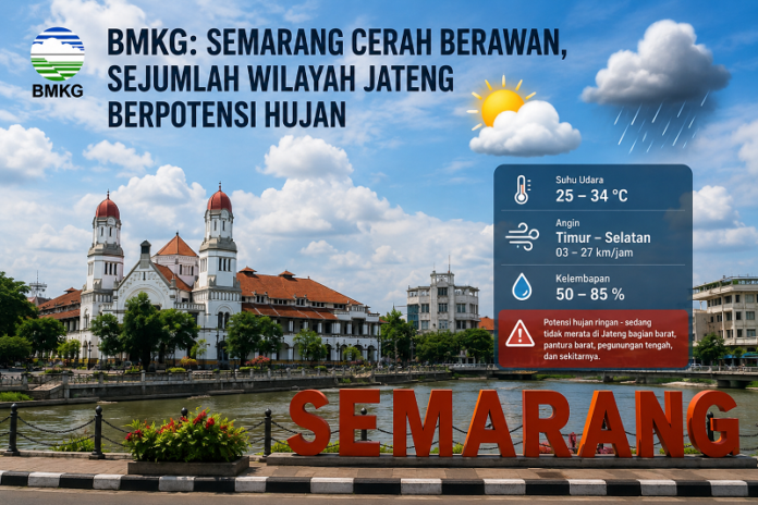 Ilustrasi Cuaca Semarang dan Jawa Tengah hari ini