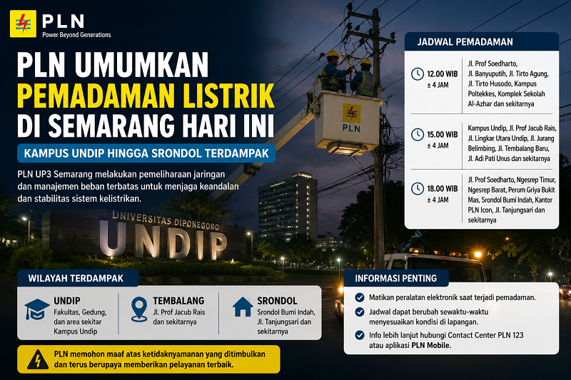 Pemadaman Listrik Semarang emadaman Listrik Semarang hari ini