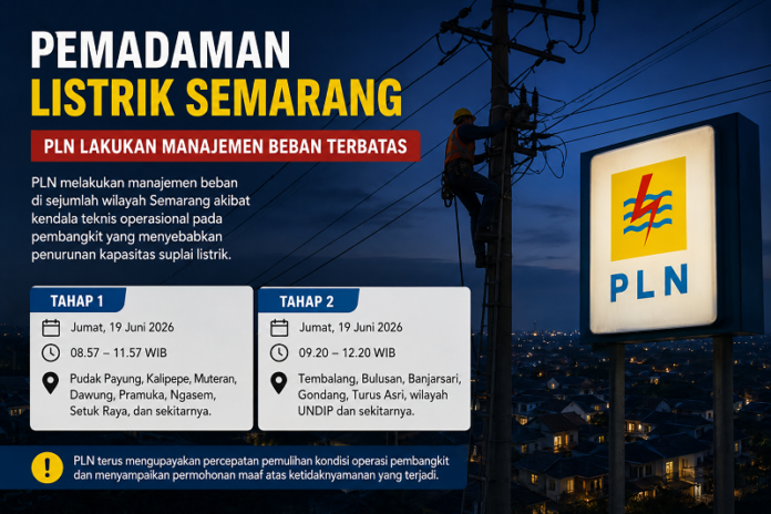 Pemadaman listrik Semarang hari ini