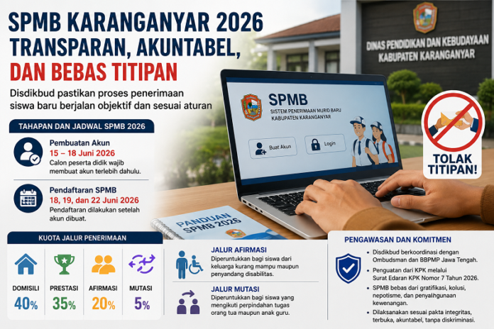 SPMB Karanganyar 2026 segera dimulai