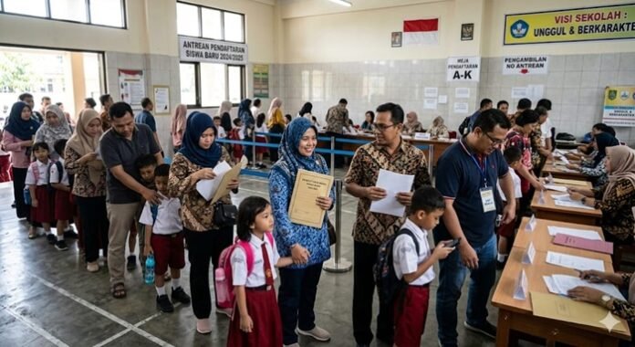 Ilustrasi suasana SPMB 2026 di salah satu sekolah di Semarang
