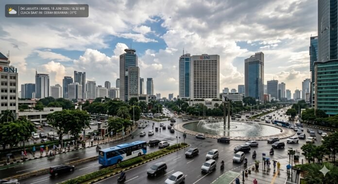 Ilustrasi cuaca DKI Jakarta. (Foto : AI)