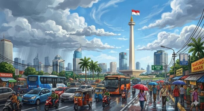 Ilustrasi cuaca DKI Jakarta 17 Juni 2026. (Foto : AI)