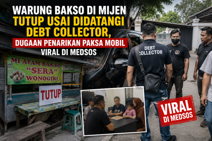 Penarikan paksa kendaraan milik seorang pedagang bakso di Kecamatan Mijen, Kota Semarang