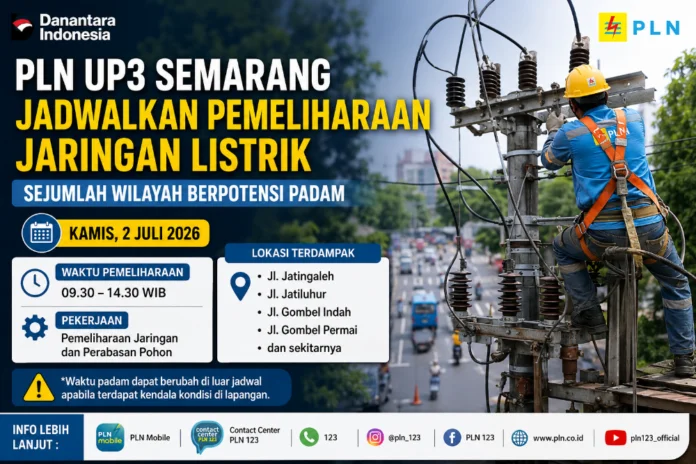 Ilustrasi pemadaman listrik Semarang hari ini. (Foto : AI)